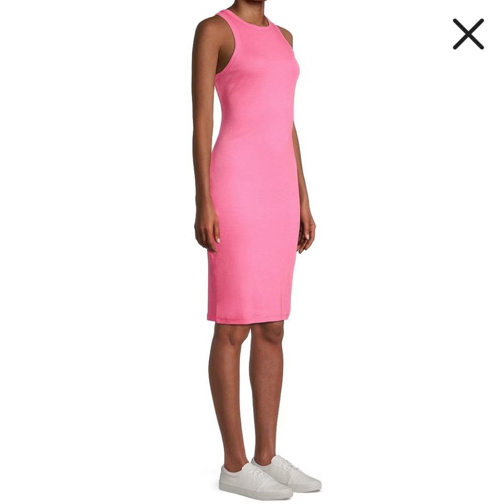 NWT a.n.a. Pink ribbed body con tank dress women’s medium spring / summer